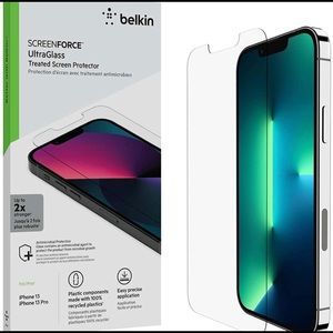 NWT Belkin iPhone 13 and iPhone 13 Pro Screen Protector Ultra Glass